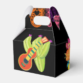 Mexicaanse Waterverf Vivid Flowers Weddenschap Bedankdoosjes (Achterkant)