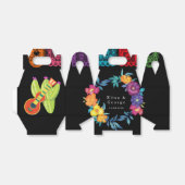 Mexicaanse Waterverf Vivid Flowers Weddenschap Bedankdoosjes (Uitgevouwen)