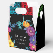 Mexicaanse Waterverf Vivid Flowers Weddenschap Bedankdoosjes (Geopend)