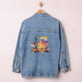 Mexicaanse waterverf woestijn zonsondergang denim jacket (Hangar)