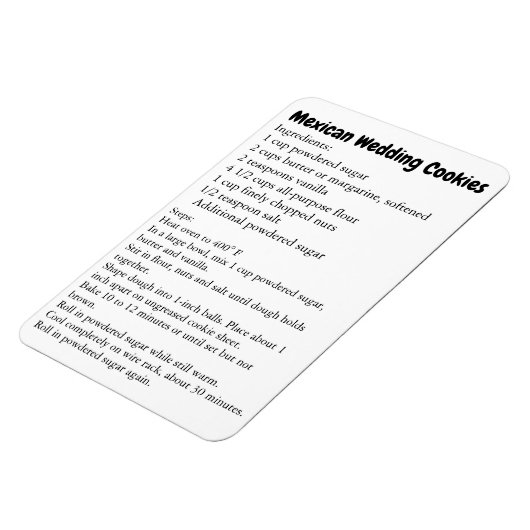 Mexicaanse Weddenschappen Recipe Bedankt cadeau Magneet (Linkerzijde)