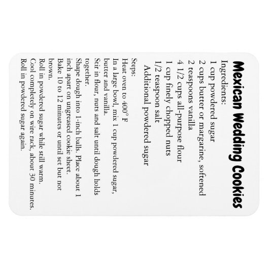 Mexicaanse Weddenschappen Recipe Bedankt cadeau Magneet (Horizontaal)