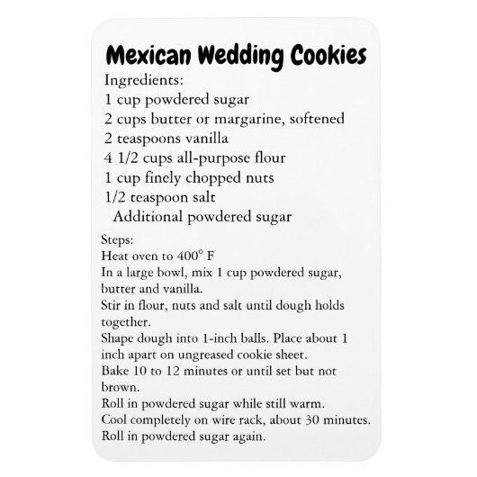 Mexicaanse Weddenschappen Recipe Bedankt cadeau Magneet (Verticaal)