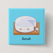 Mexicaanse witte kaas Queso Fresco Vierkante Button 5,1 Cm (Voorkant)