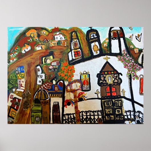 Mexicaanse Witte Kerk Traditions Poster (Voorkant)