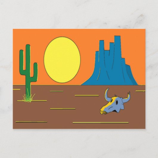 Mexicaanse woestijn briefkaart (Voorkant)