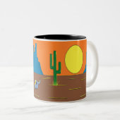 Mexicaanse woestijn tweekleurige koffiemok (Voorkant rechts)