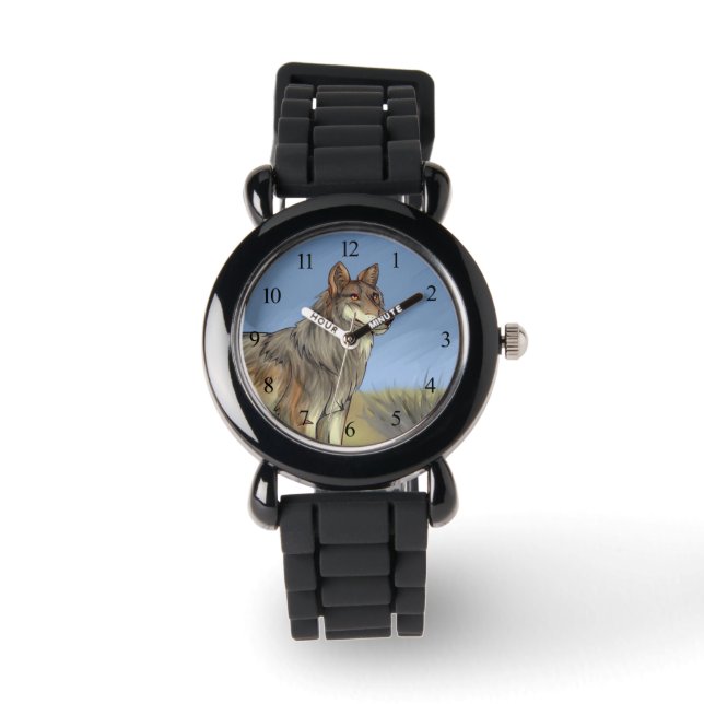 Mexicaanse Wolf Horloge (Voorkant)