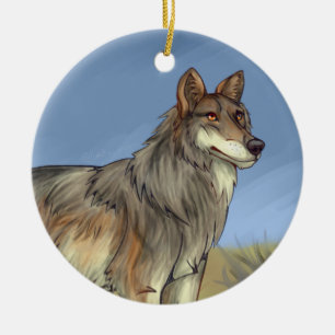 Mexicaanse Wolf Keramisch Ornament