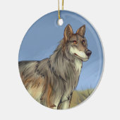 Mexicaanse Wolf Keramisch Ornament (Links)