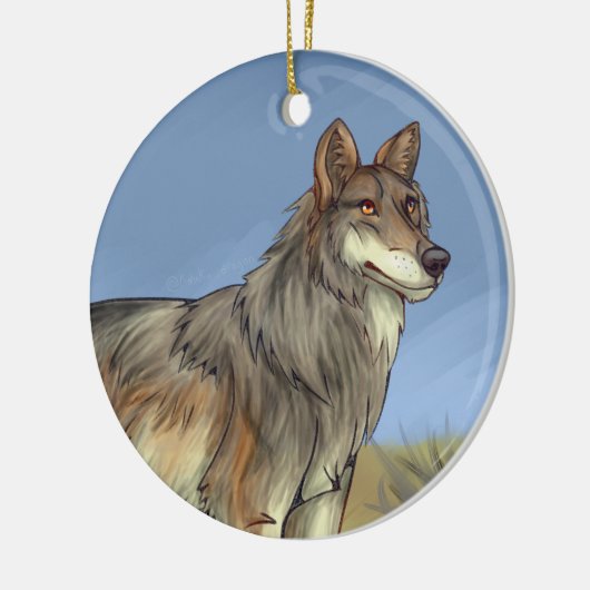 Mexicaanse Wolf Keramisch Ornament (Links)