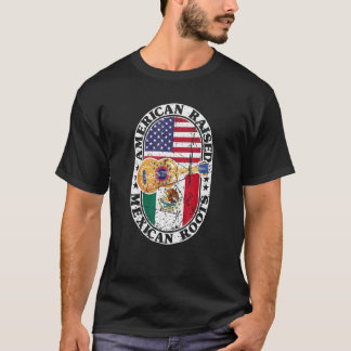 Mexicaanse wortels Amerikaans bracht patriottisch T-shirt