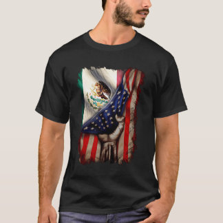 Mexicaanse wortels Amerikaanse Mexicaanse vlag Mex T-shirt