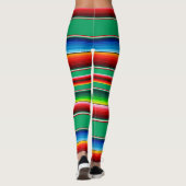 Mexicaanse Zarape Serape Streep Leggings (Achterkant)