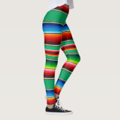 Mexicaanse Zarape Serape Streep Leggings (Rechts)