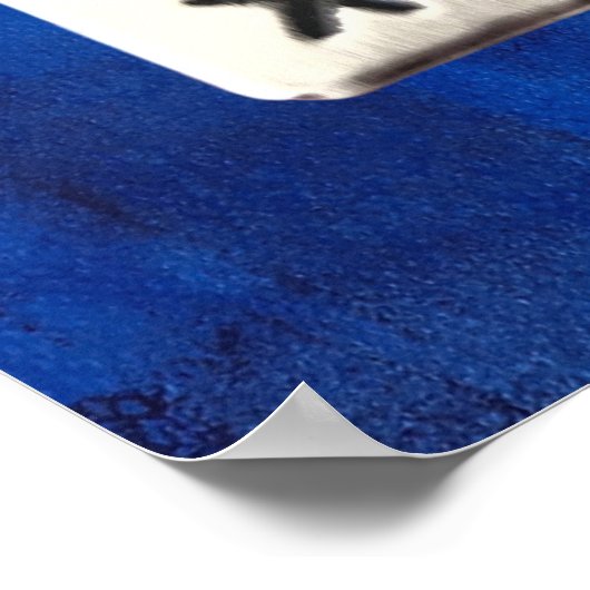  Mexicaanse Zilver Sun & Moon On Blue Poster (Hoek)