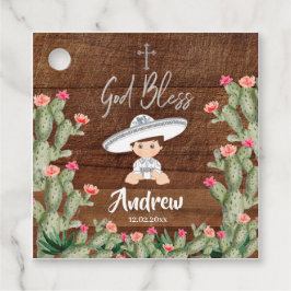 Mexicaanse Zilveren Jongen Charro Favor Tags Bedankjes Labels