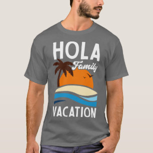 Mexicaanse zomertropische palm Trees Hola Family V T-shirt