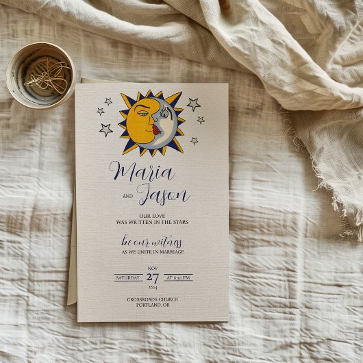 Mexicaanse zon maan sterren mystieke hemelse bruil kaart