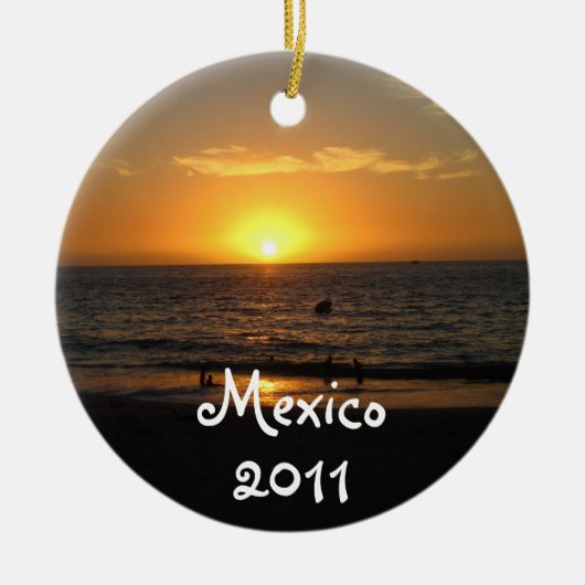 Mexicaanse zonnebank; Mexico Souvenir Keramisch Ornament (Voorkant)
