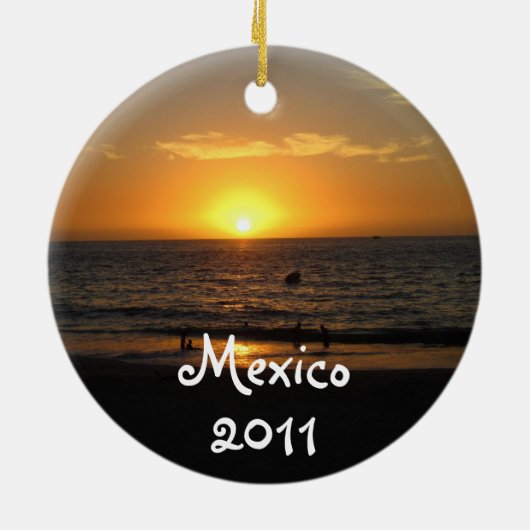 Mexicaanse zonnebank; Mexico Souvenir Keramisch Ornament (Achterkant)