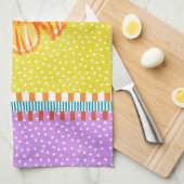 Mexicaanse zonnebloem Geel Paarse keukenhanddoek (Quarter Fold)