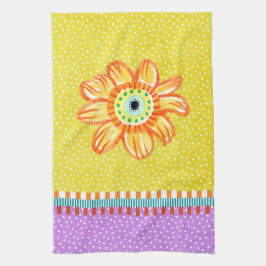 Mexicaanse zonnebloem Geel Paarse keukenhanddoek