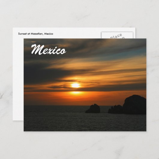 mexicaanse zonsondergang briefkaart (Voorkant / Achterkant)