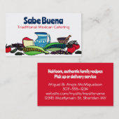 Mexicaanse Zuidwestelijke voedingsmiddelen chef ca Visitekaartje (Voorkant / Achterkant)
