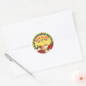 Mexicaanse zuidwestelijke voedselsalsa inblikken l ronde sticker (Envelop)