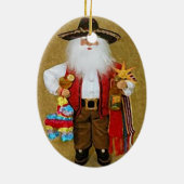 Mexicaanse Zuidwestelijke Zuidwestelijke Sinterkla Keramisch Ornament (Achterkant)