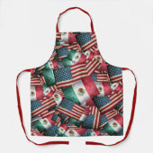 Mexican American Flags Schort (Voorkant)