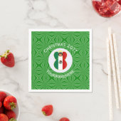 Mexican Angel Christmas Flag Personalized Paper Servet (Insitu)