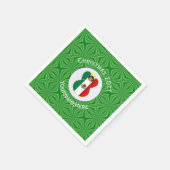 Mexican Angel Christmas Flag Personalized Paper Servet (Hoek)