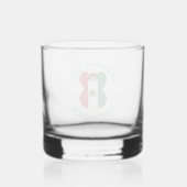 Mexican Angel Christmas Flag Personalized Text Whisky Glas (Achterkant)