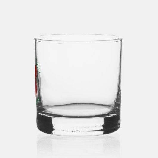 Mexican Angel Christmas Flag Personalized Text Whisky Glas (Links)