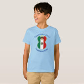 Mexican Angel Hanukkah Flag Personalized Boy's T-shirt (Voorkant volledig)