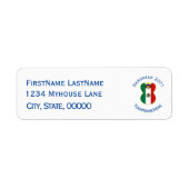 Mexican Angel Hanukkah Flag Personalized Etiket (Voorkant)