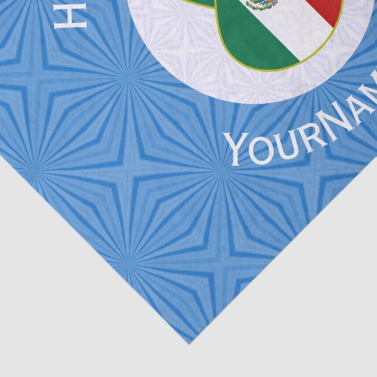 Mexican Angel Hanukkah Flag Personalized Gift Tissuepapier (Detail)