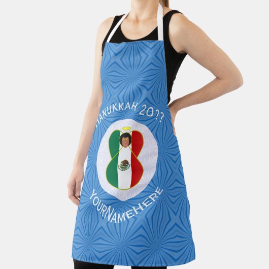 Mexican Angel Hanukkah Flag Personalized Large Schort (Insitu)