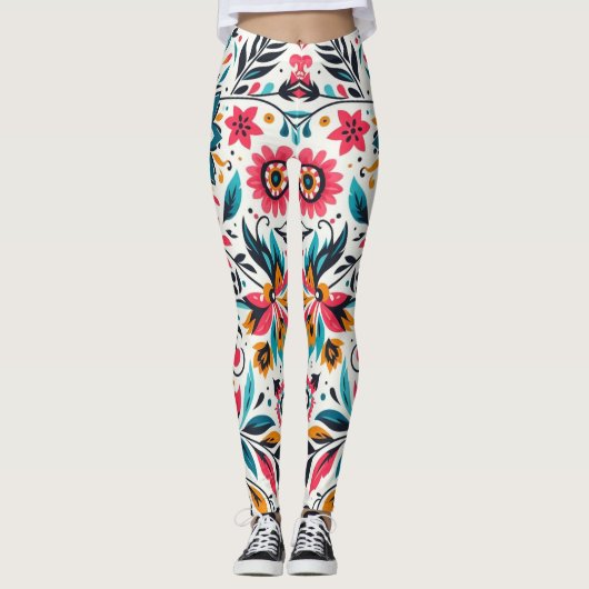 Mexican art hub leggings (Voorkant)
