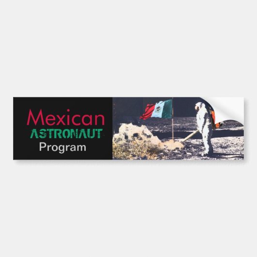 MEXICAN ASTRONAUT PROGRAMMA - bumpersticker (Voorkant)