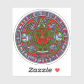 Mexican Aztec Calendar Sun Stone Hispanic Chicano Sticker (Vel)