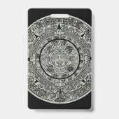 Mexican Aztec Sun Stone Mayan Calendar 1 Badge (Achterkant)