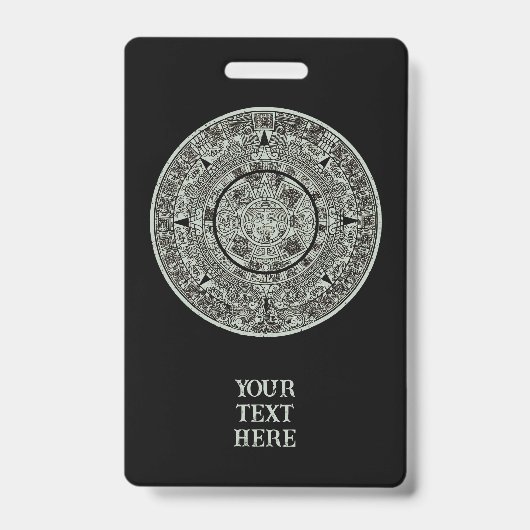 Mexican Aztec Sun Stone Mayan Calendar 1 Badge (Voorzijde)