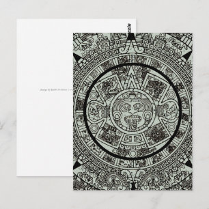 Mexican Aztec Sun Stone Mayan Calendar 1 Briefkaart