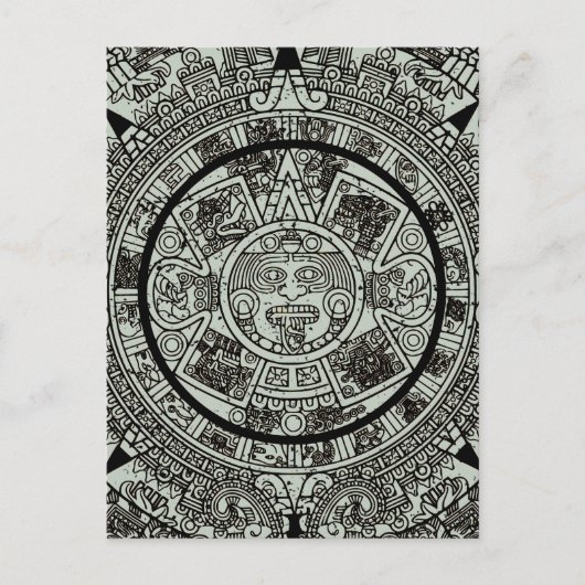 Mexican Aztec Sun Stone Mayan Calendar 1 Briefkaart (Voorkant)