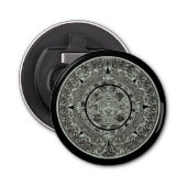 Mexican Aztec Sun Stone Mayan Calendar 1 Button Flesopener (Voorkant)