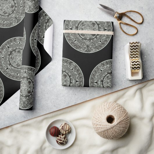 Mexican Aztec Sun Stone Mayan Calendar 1 Cadeaupapier (Crafts)