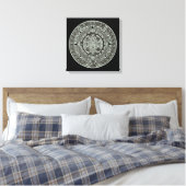 Mexican Aztec Sun Stone Mayan Calendar 1 Canvas Afdruk (Insitu (Slaapkamer))